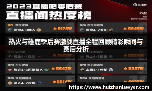 热火与雄鹿季后赛激战直播全程回顾精彩瞬间与赛后分析